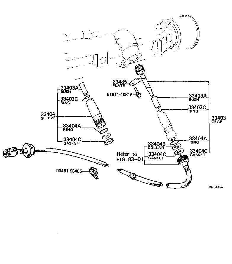 33403-69075 GEAR SUB-ASSY, SPEEDOMETER DRIVEN (MTM) product image