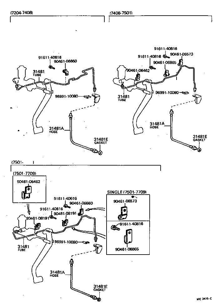 31301-60061 PEDAL SUB-ASSY, CLUTCH product image