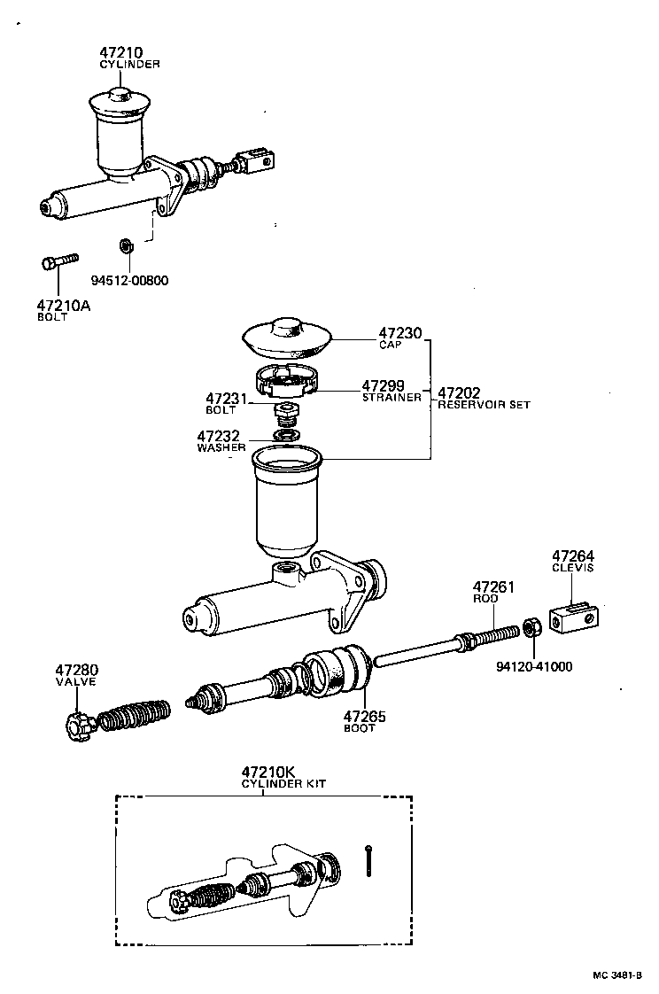 04471-35014 CYLINDER KIT, BRAKE MASTER product image