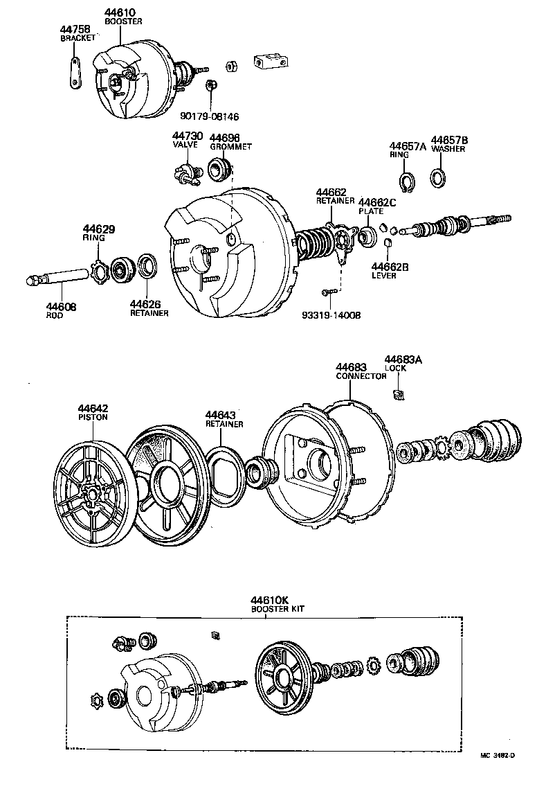 04441-60010 BOOSTER KIT, BRAKE product image