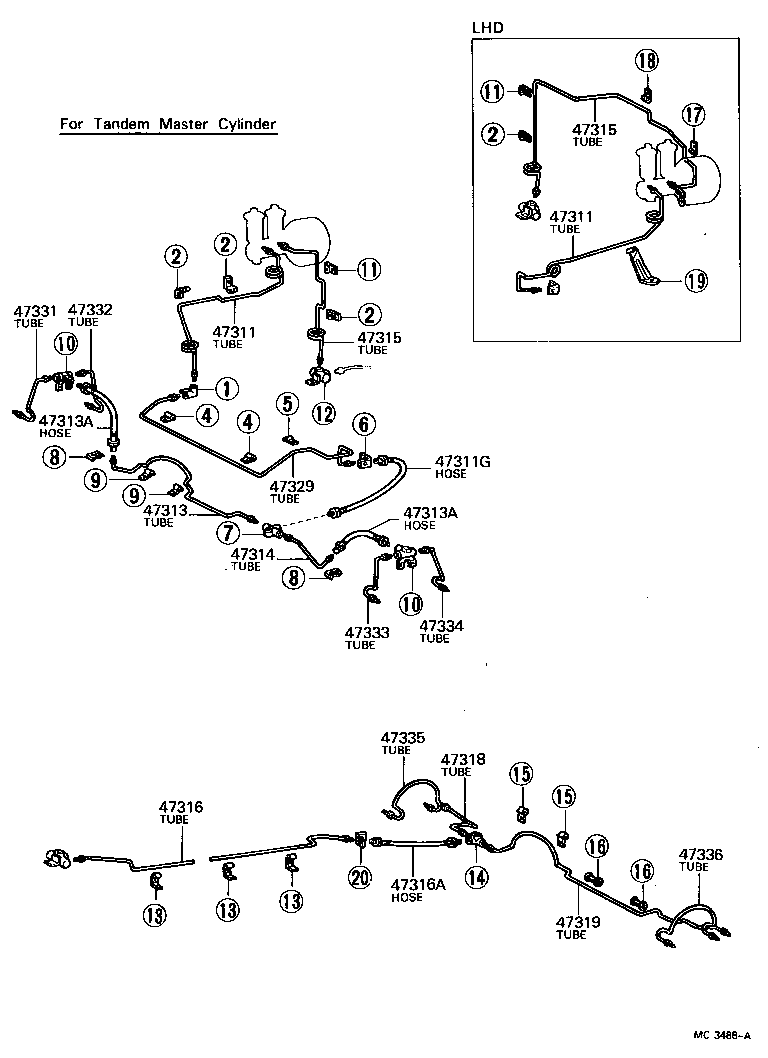 47311-60081 TUBE, FRONT BRAKE, NO.5 product image