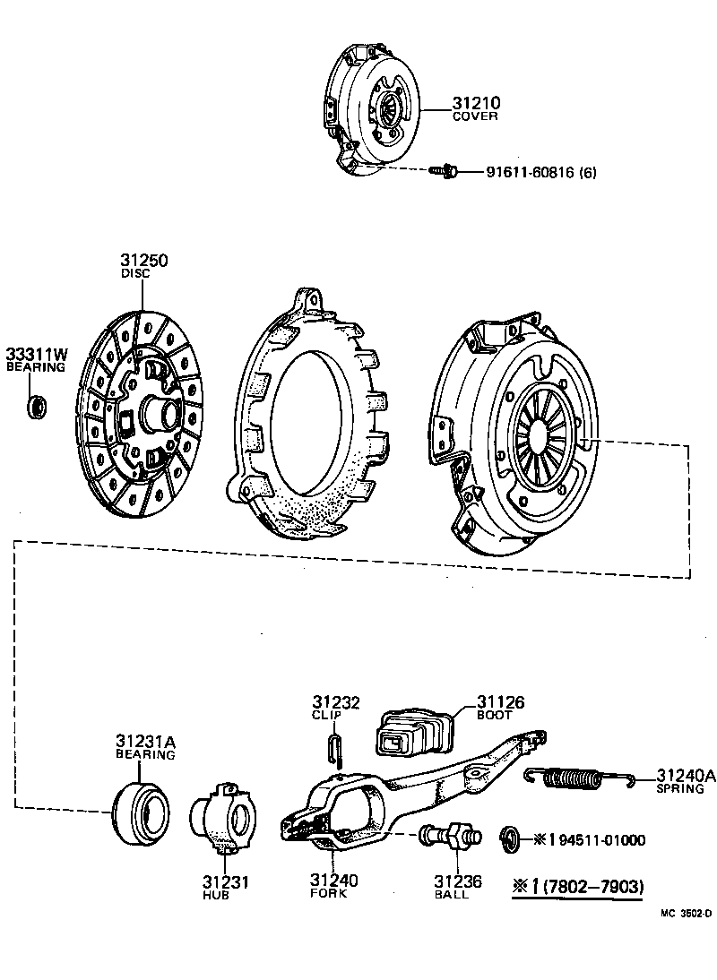 31250-10050 DISC ASSY, CLUTCH product image