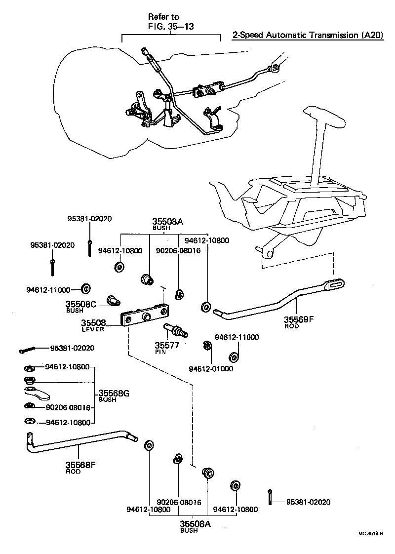 33502-12010 PLATE SUB-ASSY, SHIFT LEVER product image
