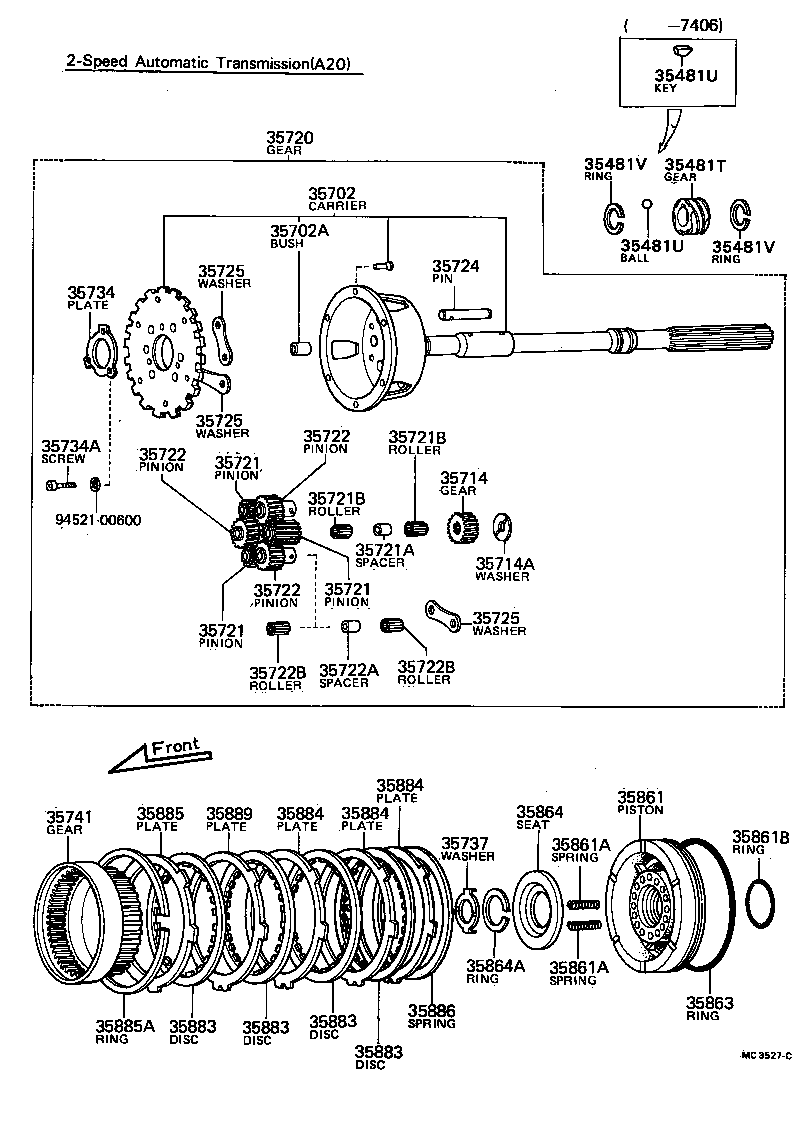 35702-12010 CARRIER SUB-ASSY, PLANETARY W/LOCK GEAR product image