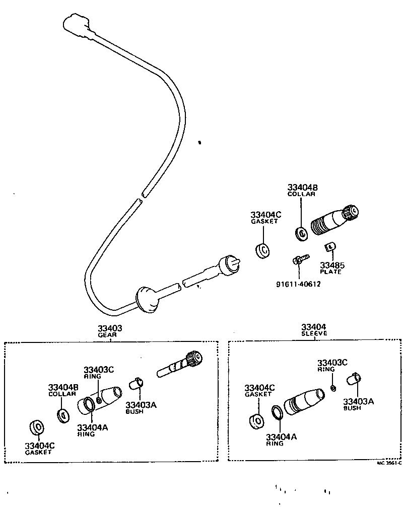 Toyota 90303-06017 GASKET, SPEEDOMETER FLEXIBLE TUBE SHAFT (MTM)