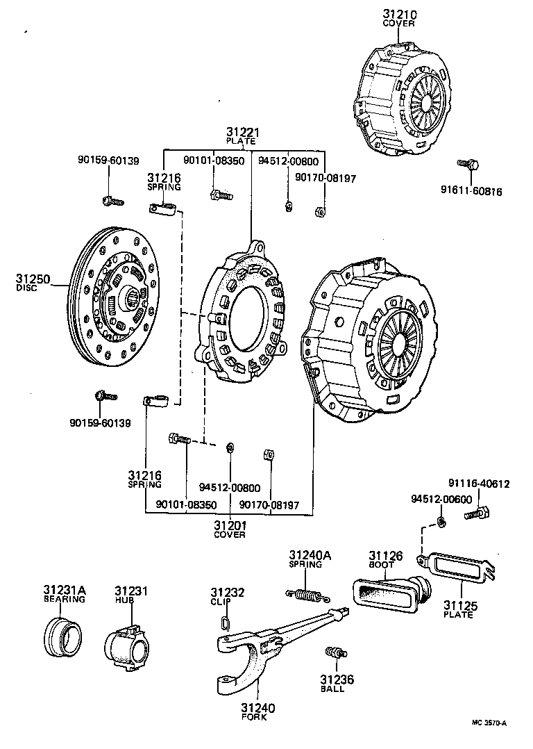 31210-36033 COVER ASSY, CLUTCH product image