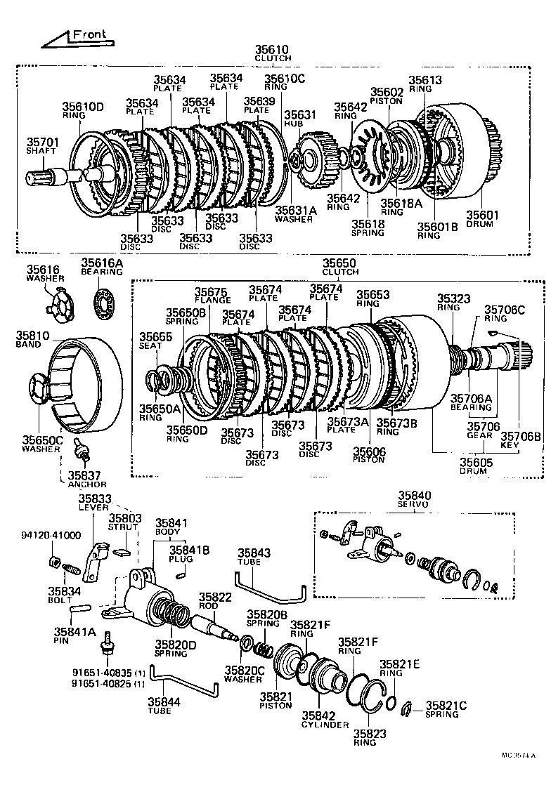 35610-30040 CLUTCH ASSY, FRONT MULTIPLE DISC product image