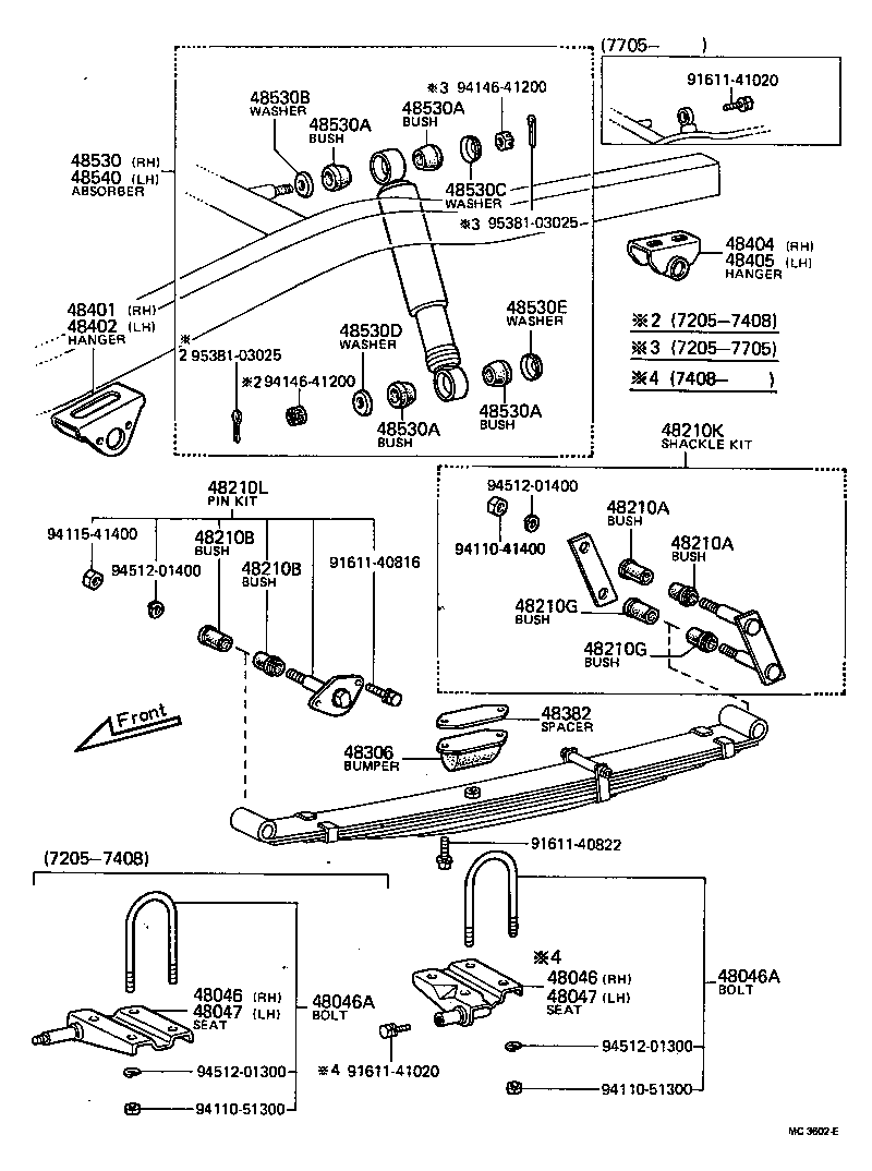 48246-35040 CASE, REAR SPRING CLIP BOLT product image