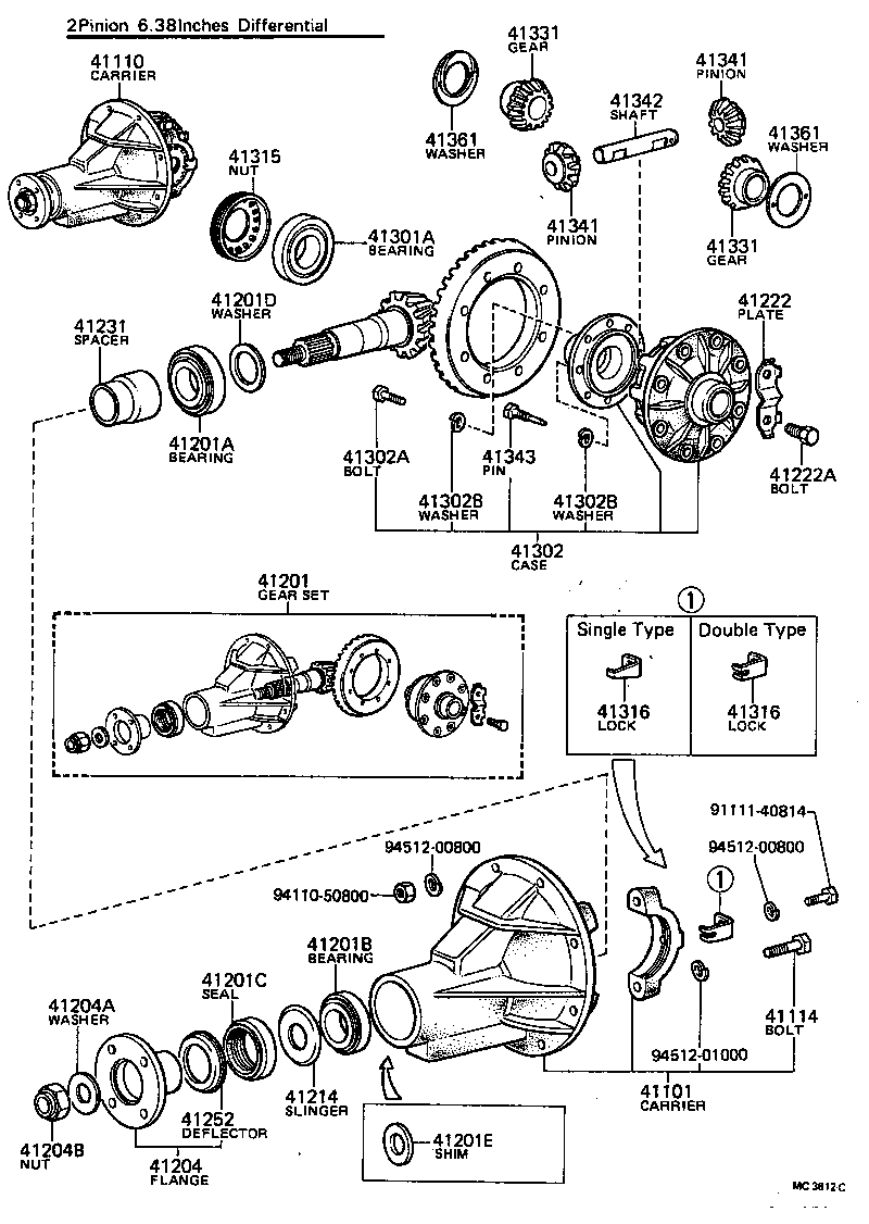 41301-22010 CASE SUB-ASSY, REAR DIFFERENTIAL product image