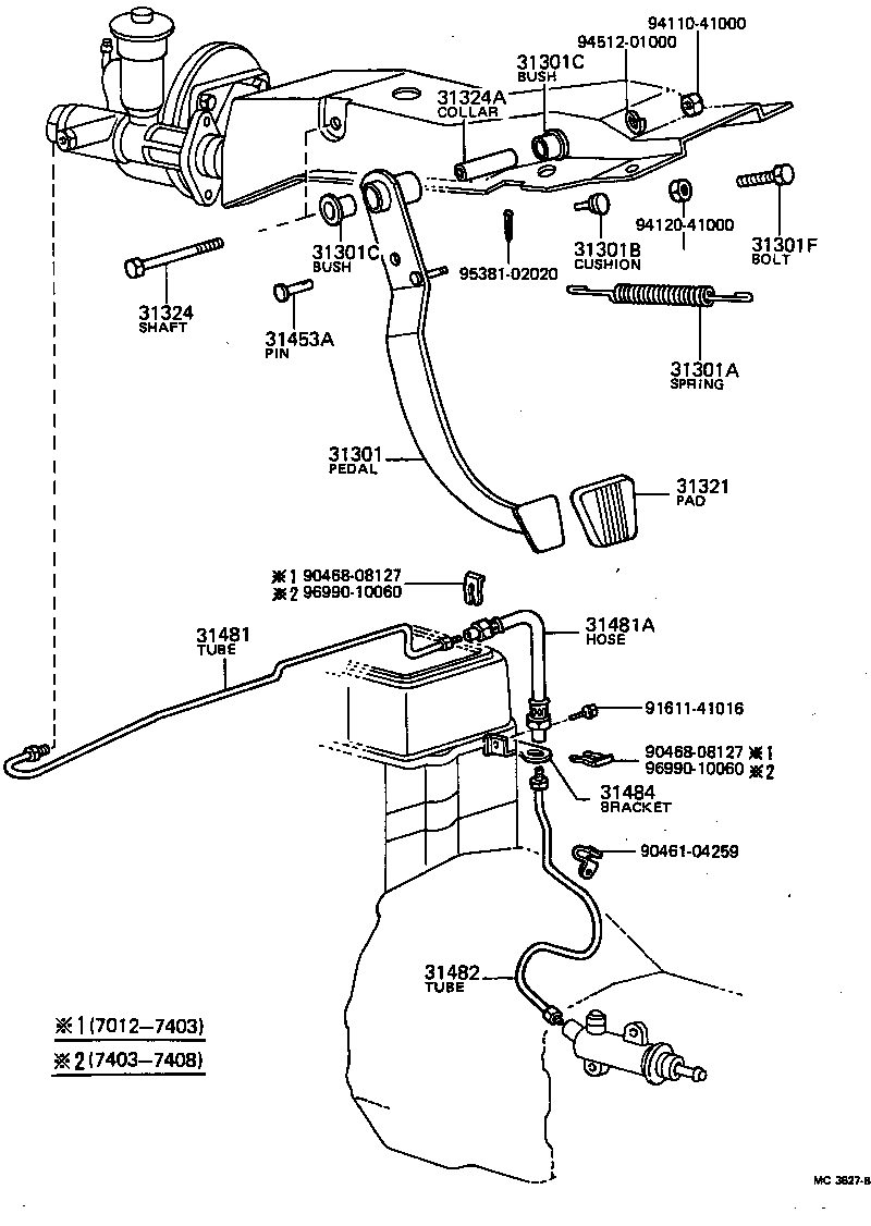 31301-14021 PEDAL SUB-ASSY, CLUTCH product image