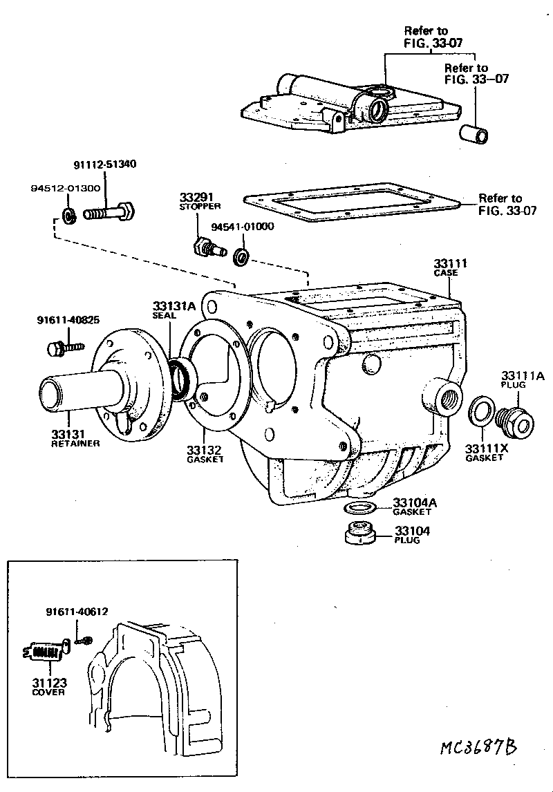 Toyota 33132-61010 GASKET, FRONT BEARING RETAINER(MTM)