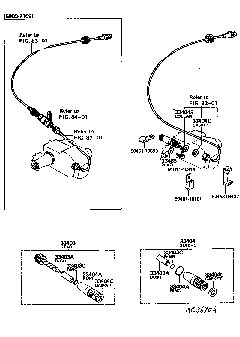 Toyota 33403-69055 GEAR SUB-ASSY, SPEEDOMETER DRIVEN (MTM)