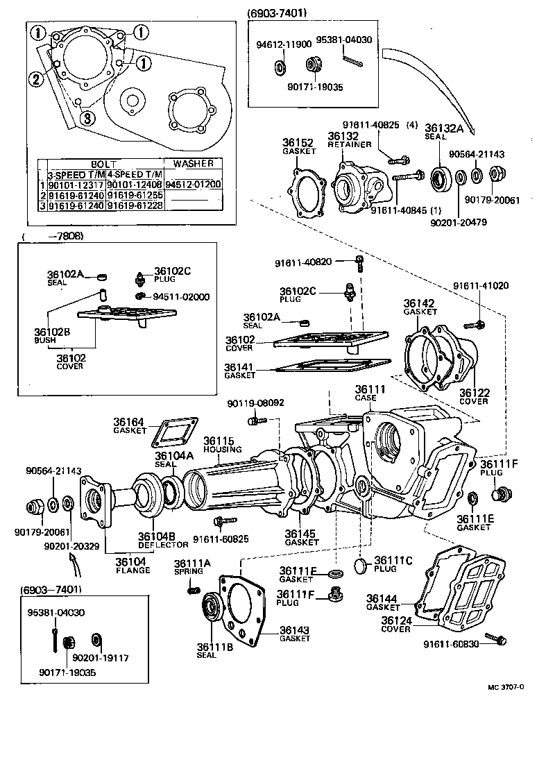 Toyota 90311-38028 SEAL, TYPE T, OIL (FOR TRANSFER OUTPUT SHAFT)