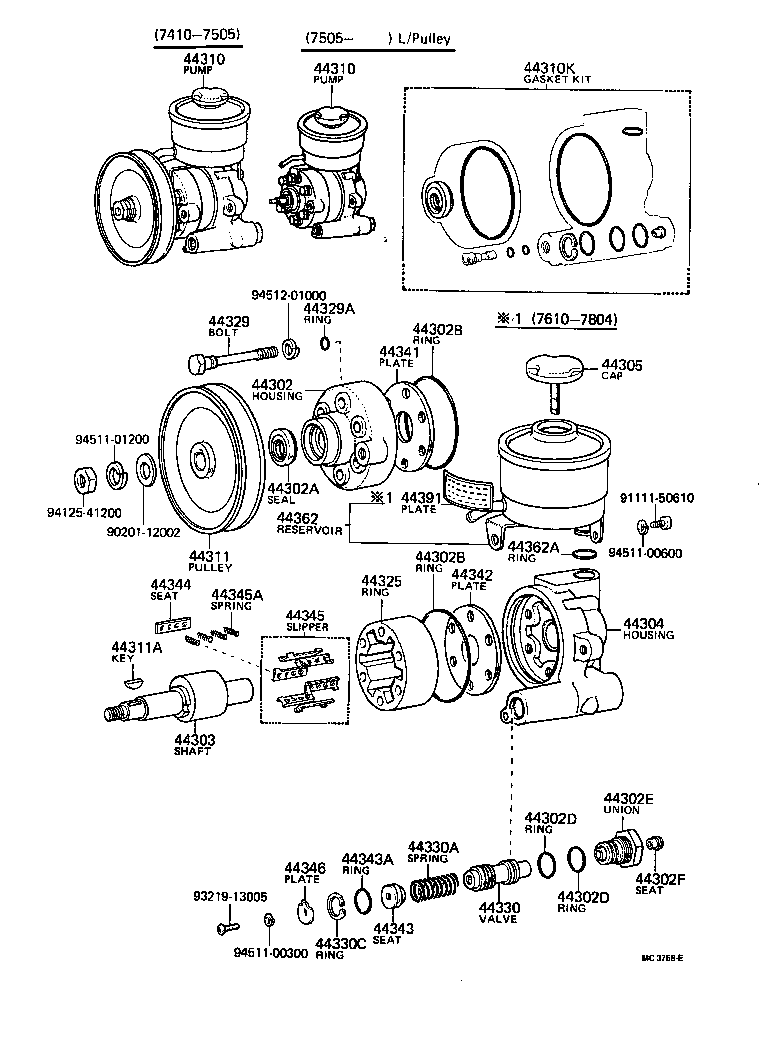 44303-22020 SHAFT SUB-ASSY, W/ROTOR product image