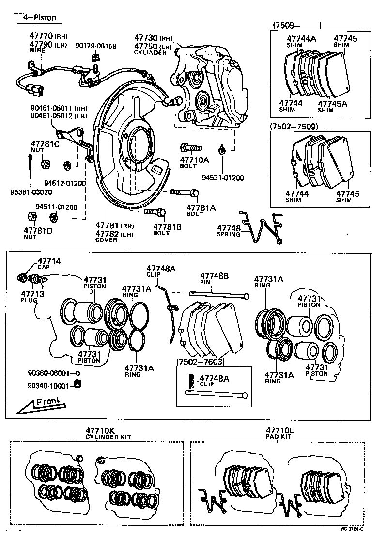 04465-30021 PAD KIT, DISC BRAKE, FRONT product image