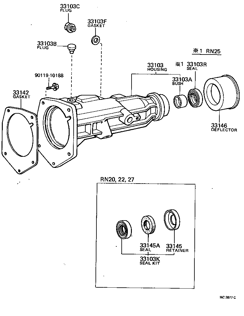33103-35030 HOUSING SUB-ASSY, EXTENSION(MTM) product image