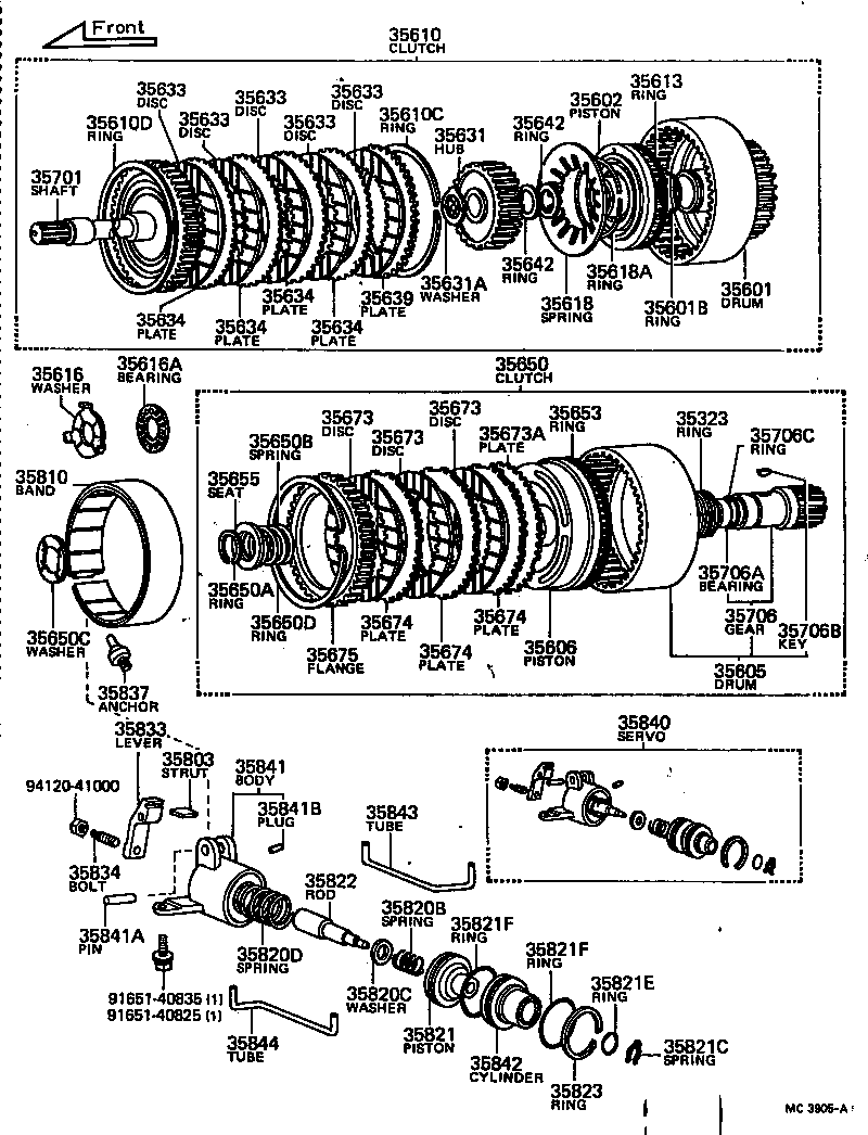 35650-14011 CLUTCH ASSY, REAR MULTIPLE DISC product image