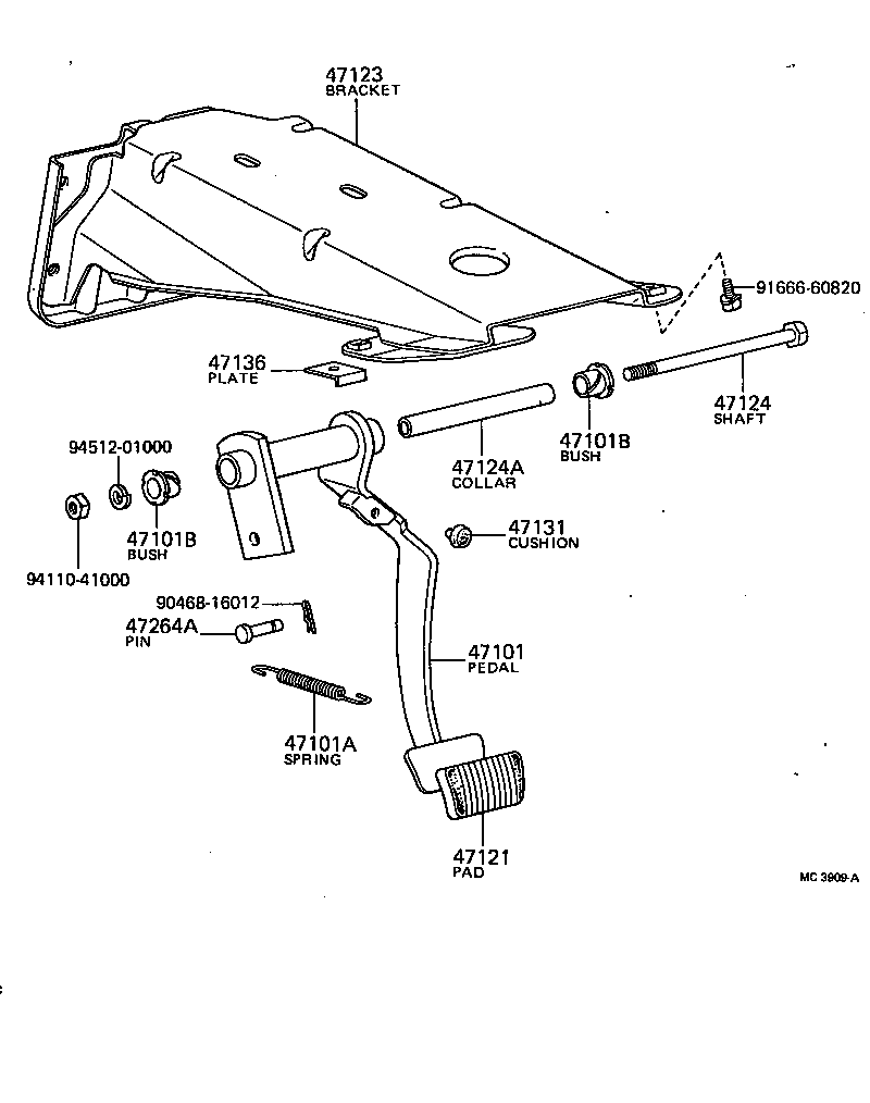47144-35010 COLLAR(FOR BRAKE PEDAL SHAFT) product image