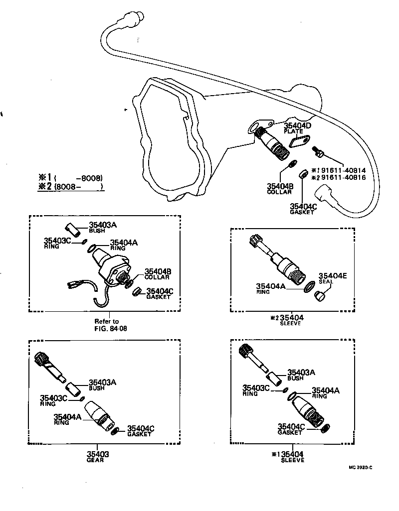 33403-49015 GEAR SUB-ASSY, SPEEDOMETER DRIVEN (ATM) product image