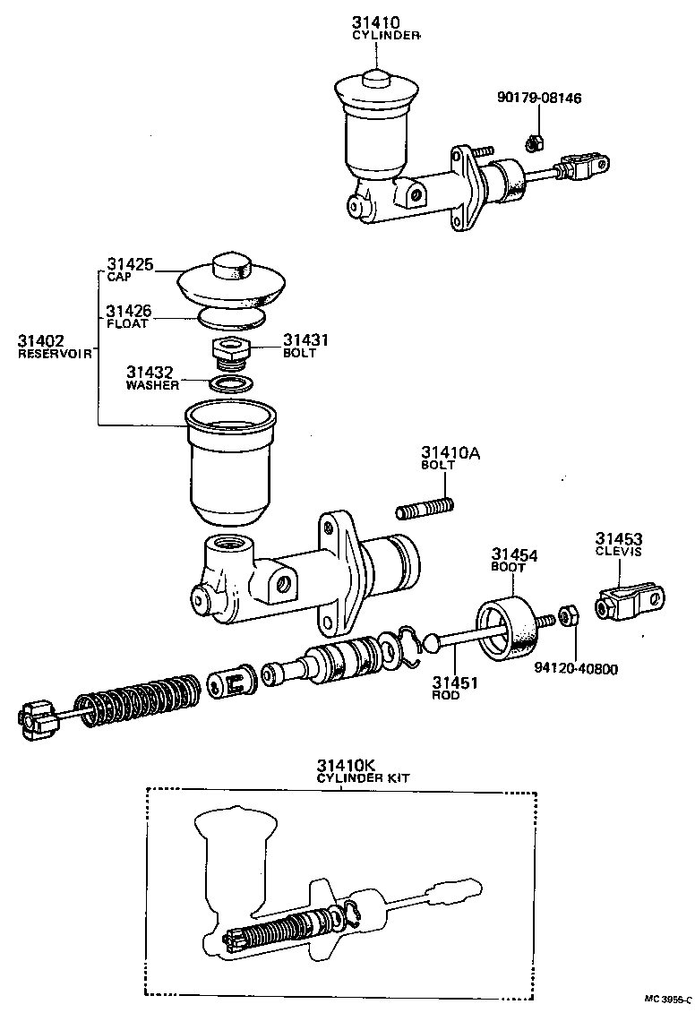 04311-20050 CYLINDER KIT, CLUTCH MASTER product image