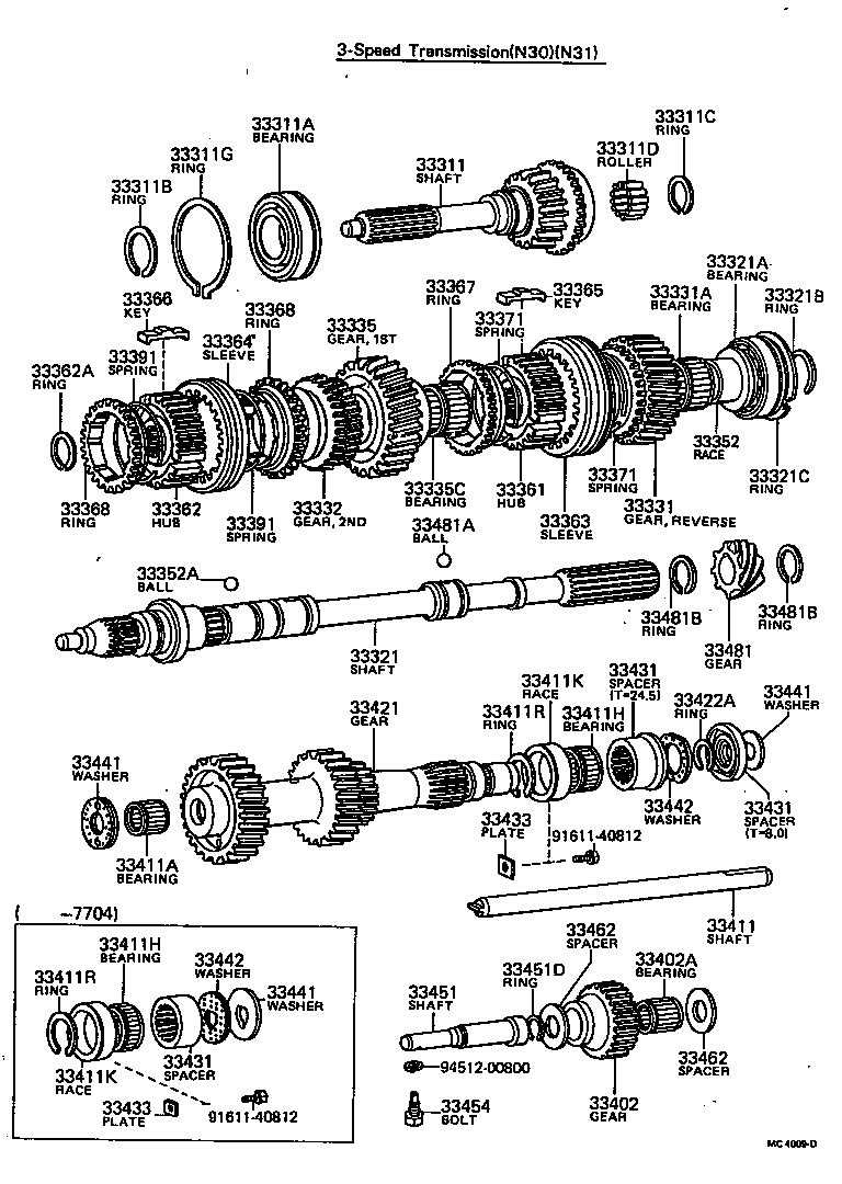 33362-20010 HUB, TRANSMISSION CLUTCH, NO.2 product image