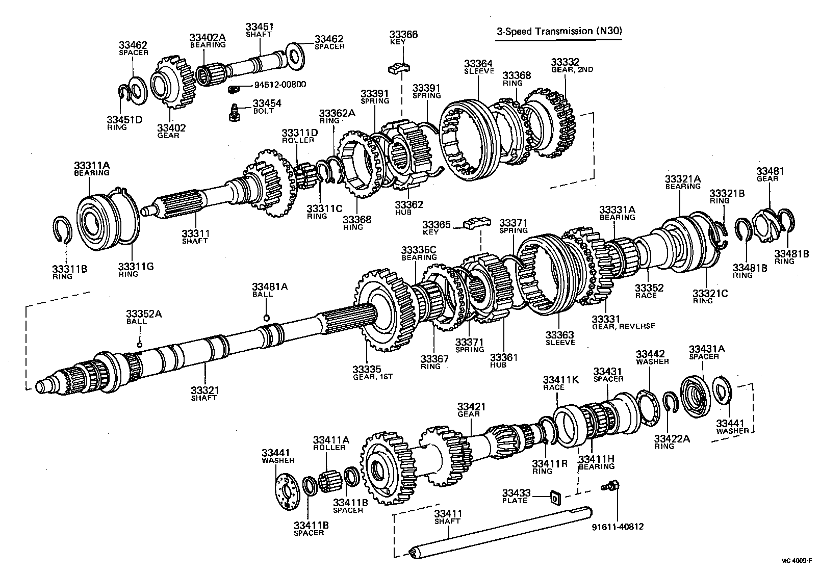 33334-30012 GEAR, 4TH product image