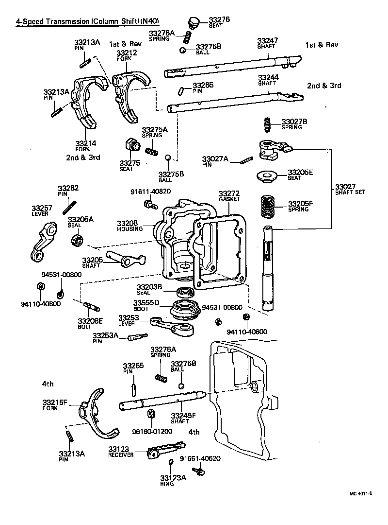 33253-30110 LEVER, SHIFT OUTER, NO.1 product image