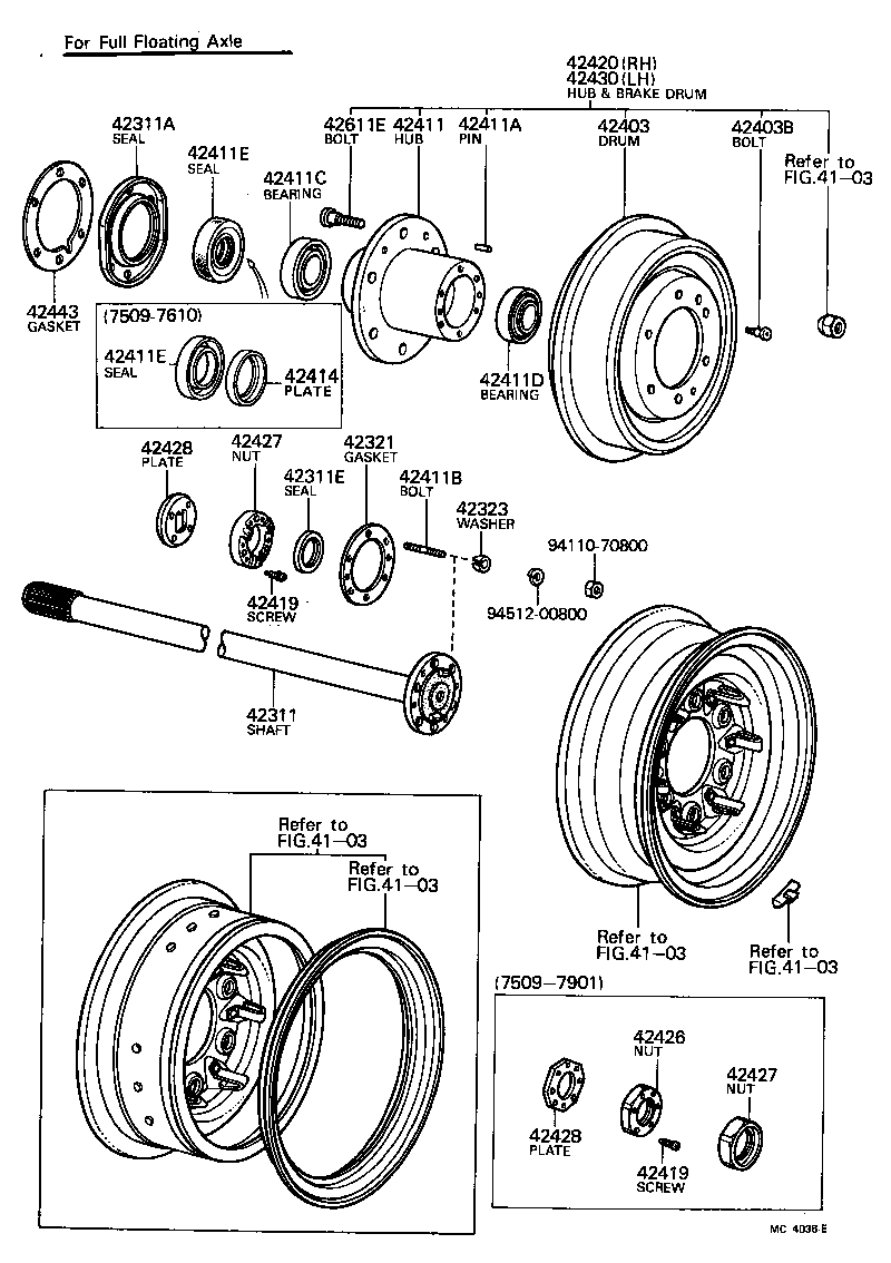 42414-60010 PLATE, REAR AXLE HUB product image