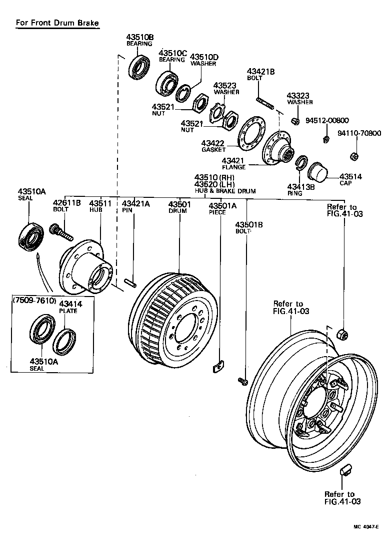 90368-41002 BEARING, TAPERED ROLLER (FOR FRONT AXLE INNER BEARING) product image