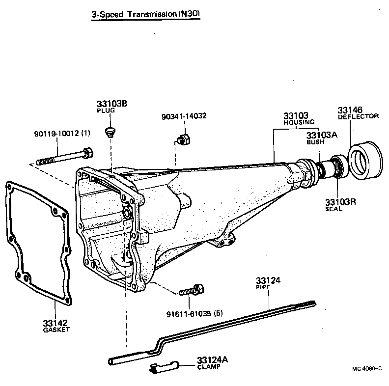 33103-31031 HOUSING SUB-ASSY, EXTENSION(MTM) product image