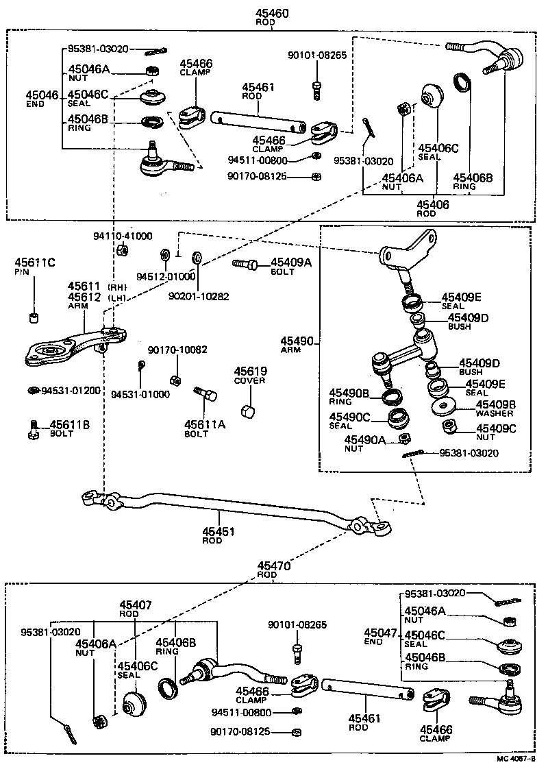 45451-14010 ROD, STEERING RELAY product image