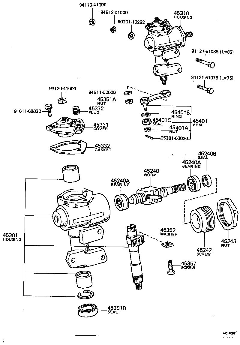 45275-20050 BRACKET, STEERING COLUMN, UPPER product image
