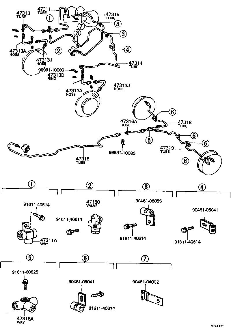 47311-14010 TUBE, FRONT BRAKE, NO.1 product image