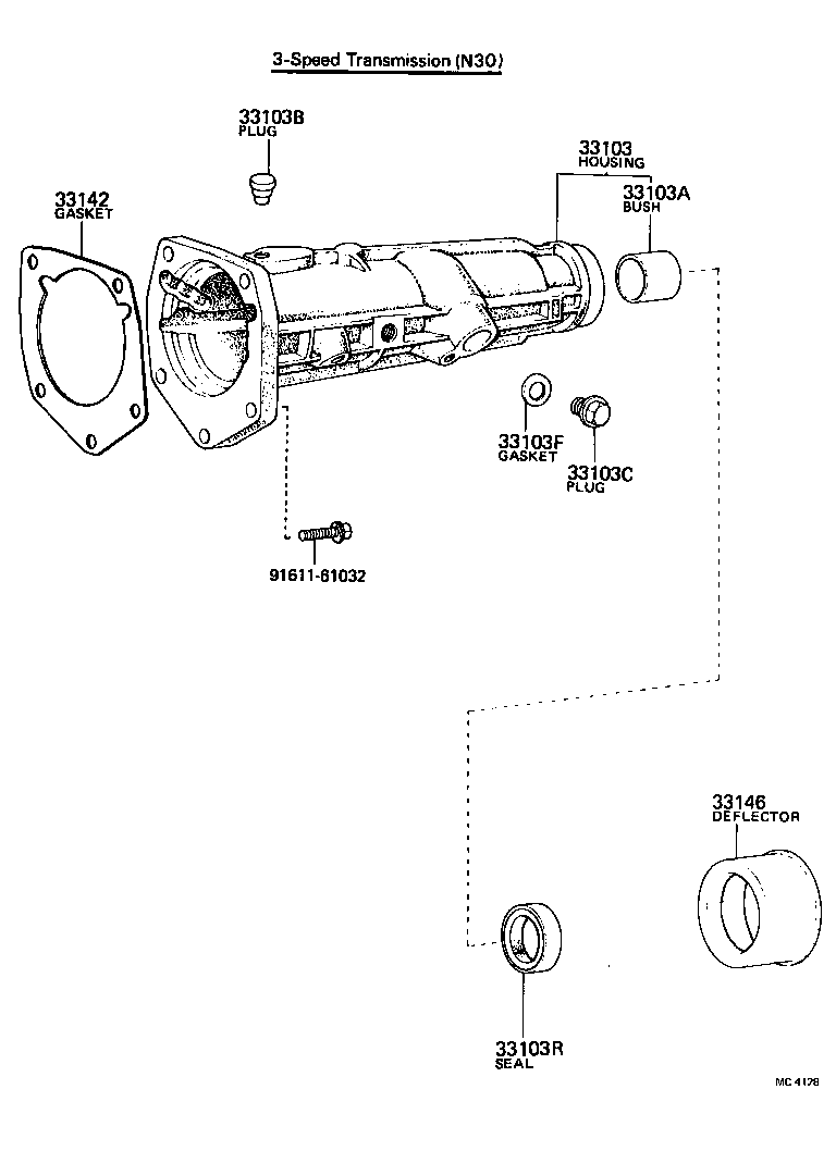 33103-31031 HOUSING SUB-ASSY, EXTENSION(MTM) product image