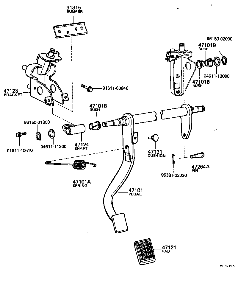 31305-10030 BRACKET, BRAKE PEDAL product image