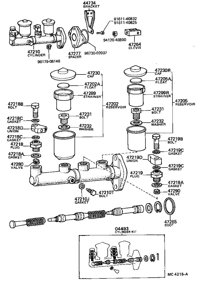 47230-12030 CAP ASSY, BRAKE MASTER CYLINDER RESERVOIR FILLER product image