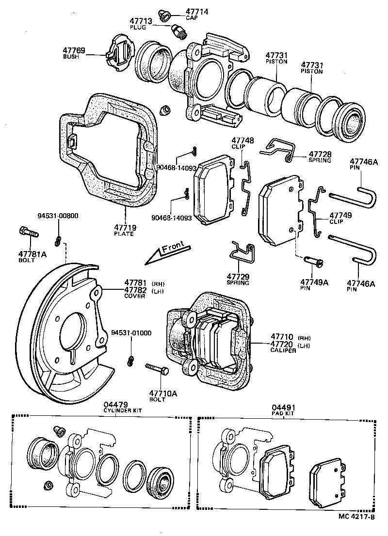 90101-10236 BOLT, HEXAGON(FOR FRONT DISC BRAKE CALIPER) product image
