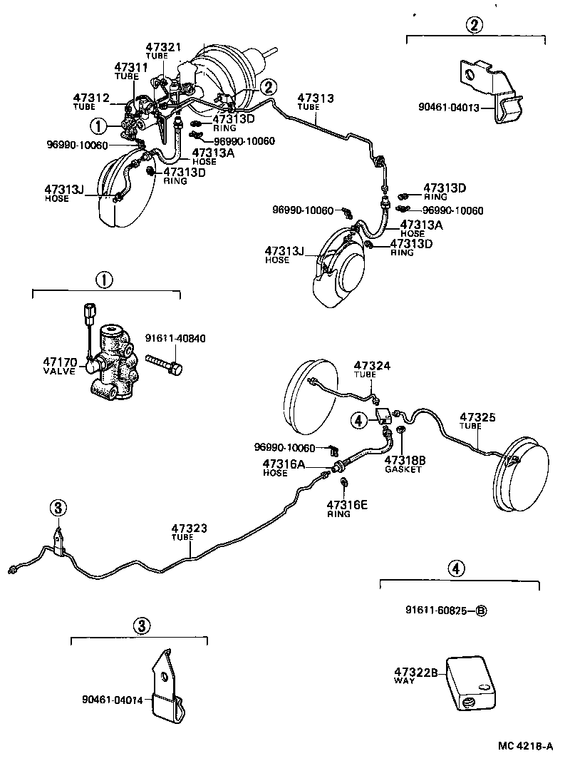 47311-10030 TUBE, FRONT BRAKE, NO.1 product image