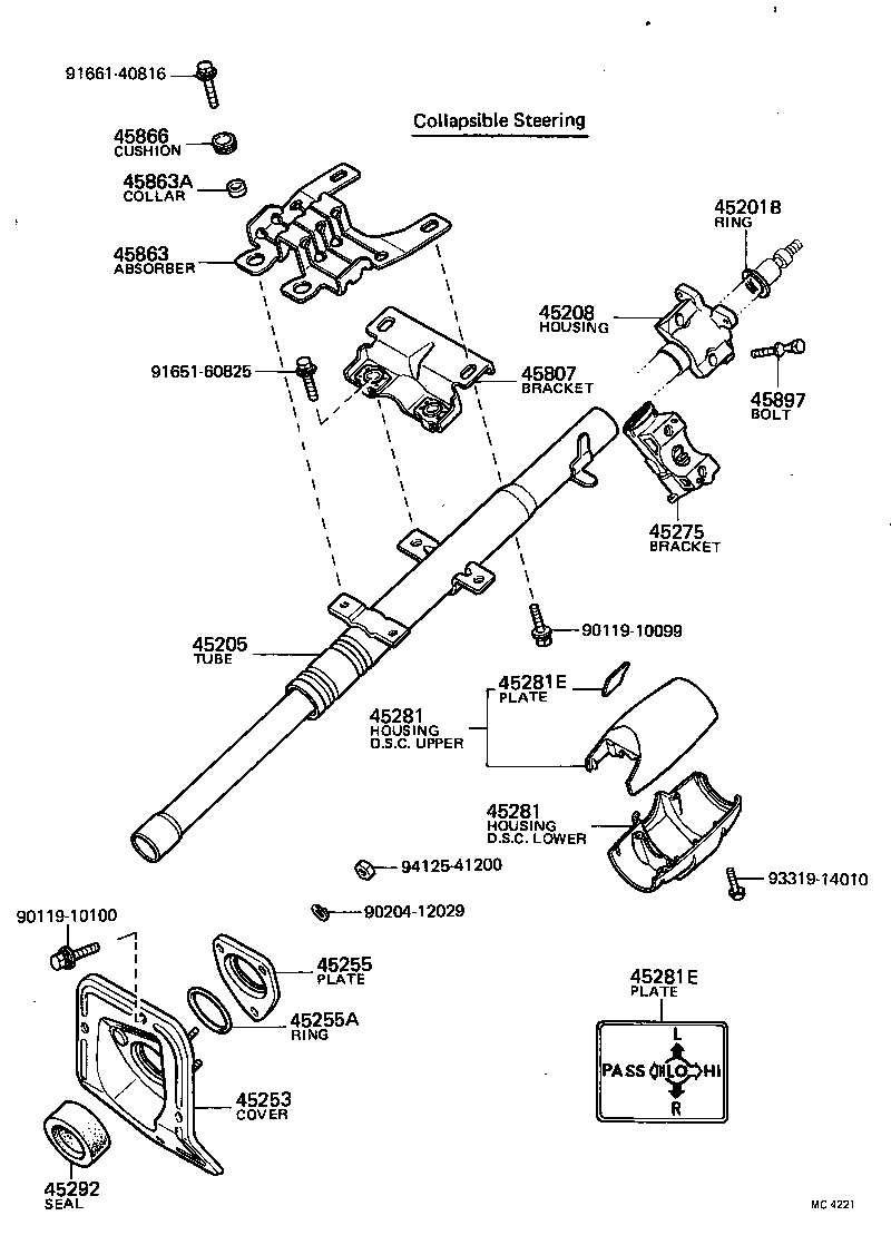 55602-10022 BRACKET SUB-ASSY, STEERING COLUMN UPPER SUPPORT product image