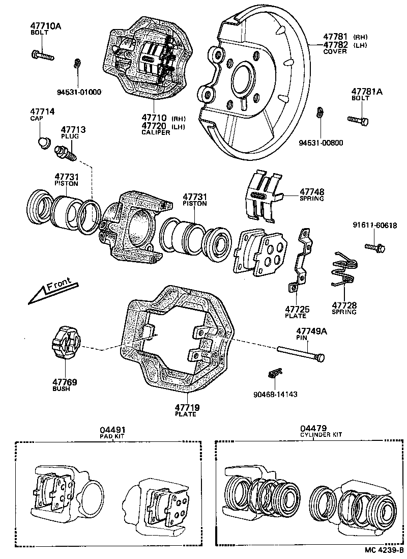 90101-10236 BOLT, HEXAGON(FOR FRONT DISC BRAKE CALIPER) product image