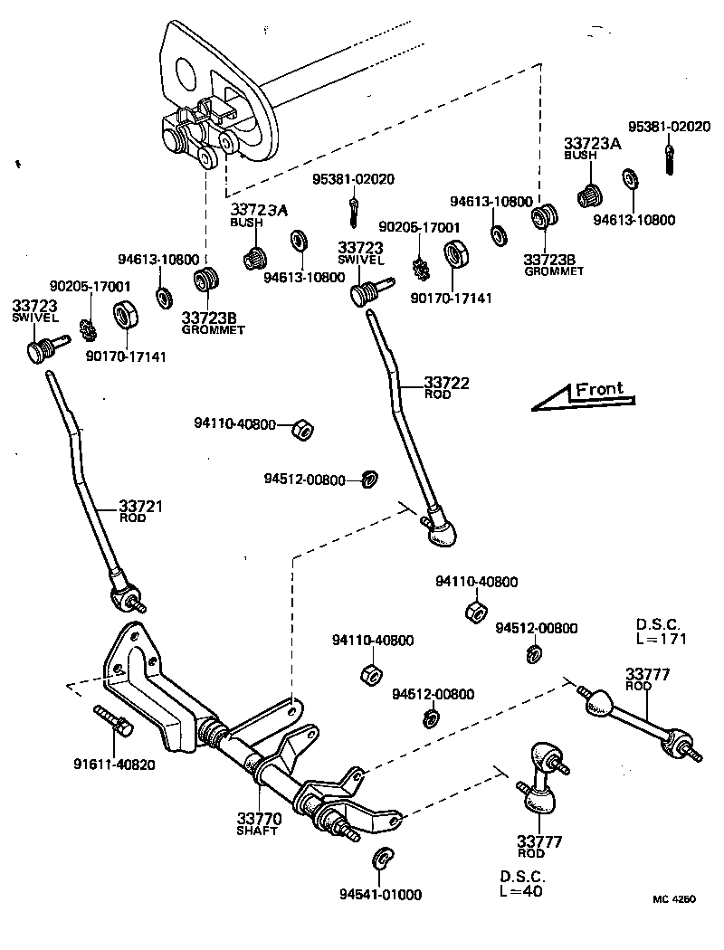 33542-40011 KNOB SUB-ASSY, SHIFT LEVER (FOR COLUMN SHIFT) product image
