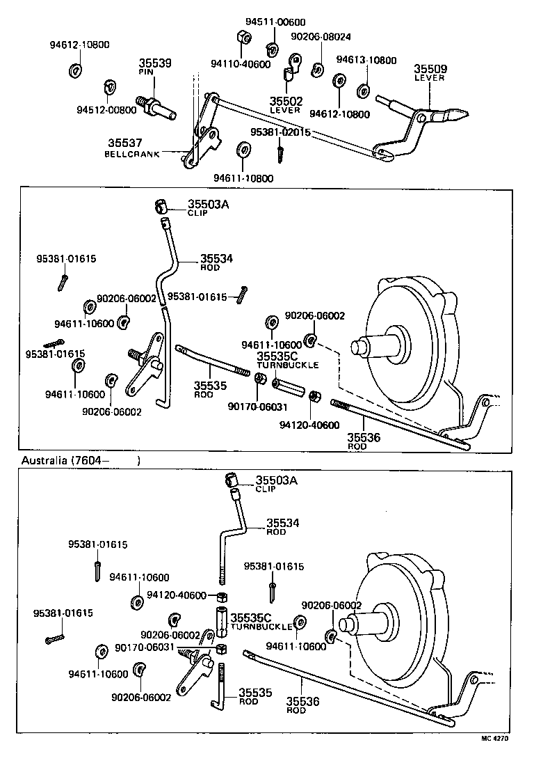 35503-30020 ROD, THROTTLE LINK CONNECTING, 1ST product image
