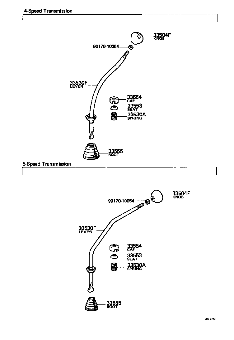 33541-55061 LEVER ASSY, SHIFT (FOR FLOOR SHIFT) product image