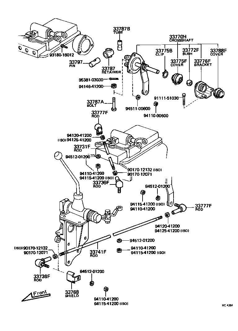33541-55061 LEVER ASSY, SHIFT (FOR FLOOR SHIFT) product image