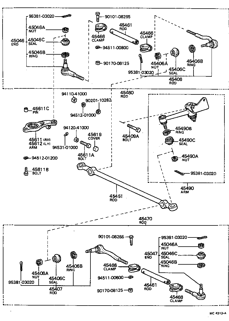 45451-14010 ROD, STEERING RELAY product image