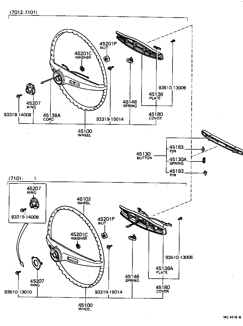 45102-14060 WHEEL SUB-ASSY, STEERING product image