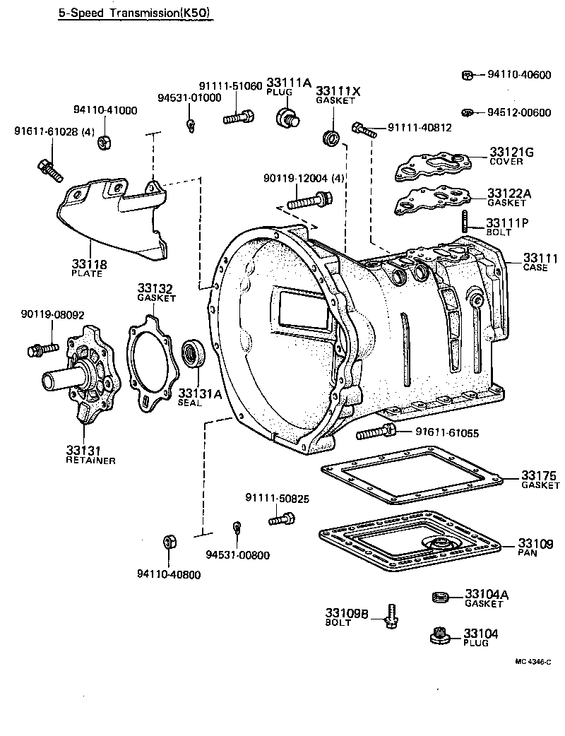 90250-06029 PIN, STRAIGHT(FOR MANUAL TRANSMISSION CASE) product image