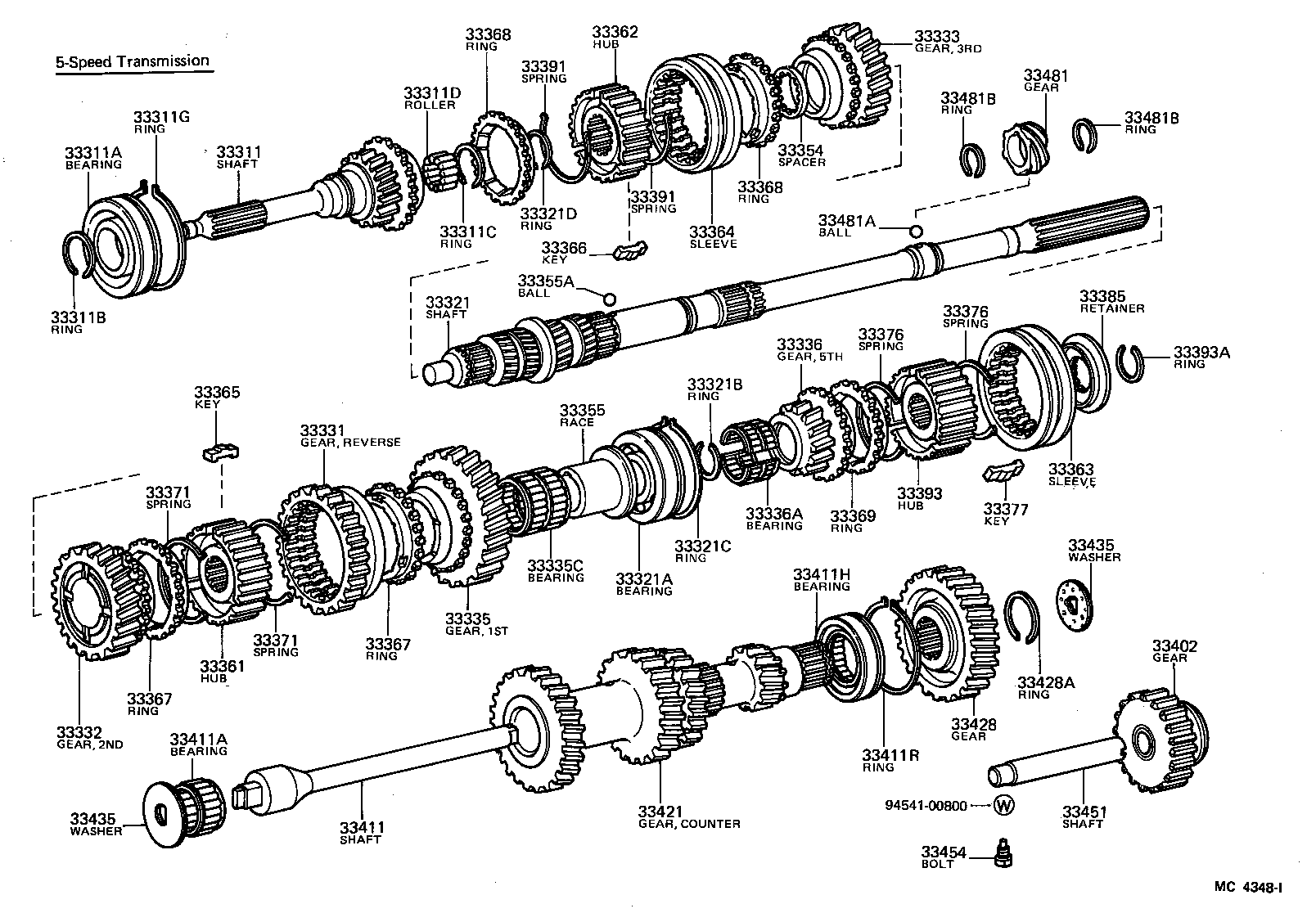 Toyota 33368-12012 RING, SYNCHRONIZER, NO.1