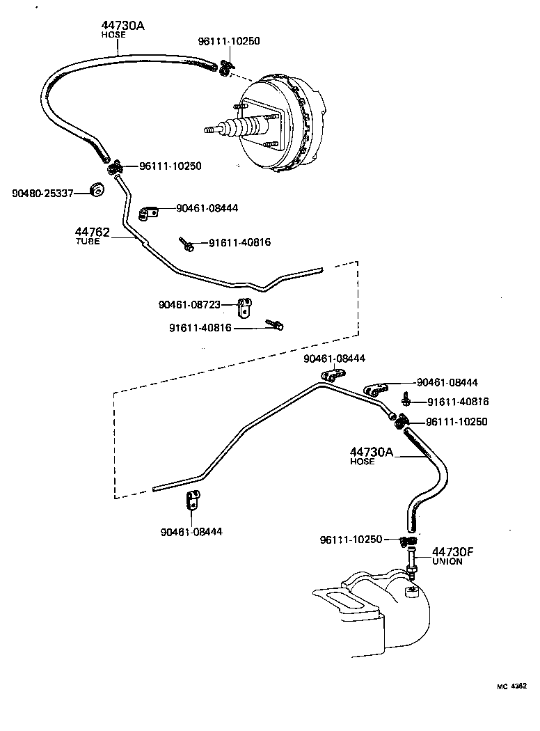 44690-36120 VALVE ASSY, VACUUM CHECK(FOR BRAKE) product image