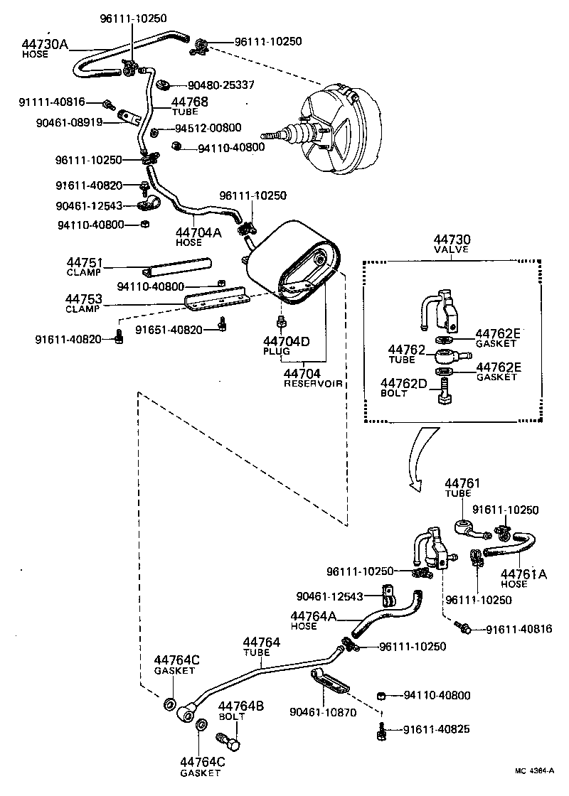 44690-36120 VALVE ASSY, VACUUM CHECK(FOR BRAKE) product image